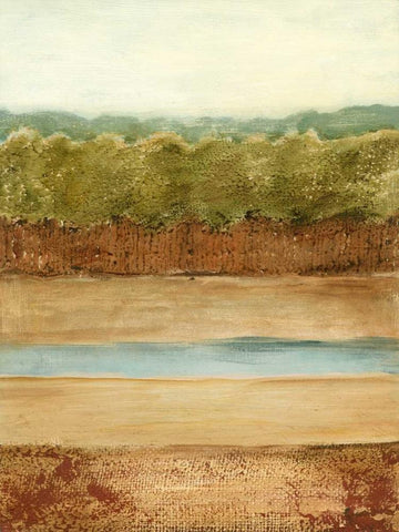 Golden Meadow II Black Ornate Wood Framed Art Print with Double Matting by Harper, Ethan