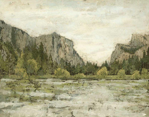 Western Landscape II Black Ornate Wood Framed Art Print with Double Matting by Meagher, Megan