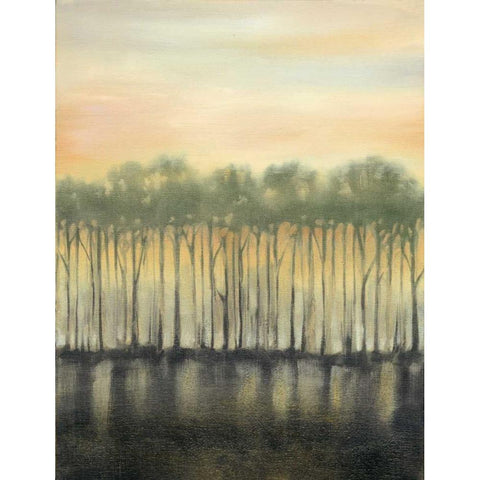 Dusk in Spring White Modern Wood Framed Art Print by Goldberger, Jennifer