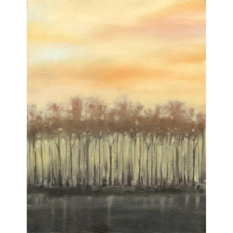 Dusk in Autumn Gold Ornate Wood Framed Art Print with Double Matting by Goldberger, Jennifer