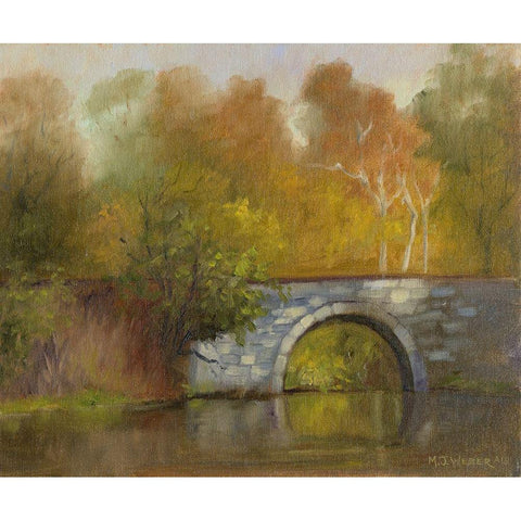 The Bridge Black Modern Wood Framed Art Print by Weber, Mary Jean