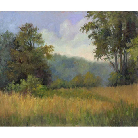 View from Grailville White Modern Wood Framed Art Print by Weber, Mary Jean
