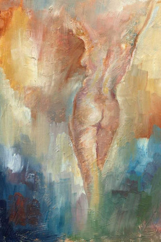 Amanda II Black Ornate Wood Framed Art Print with Double Matting by Harper, Ethan