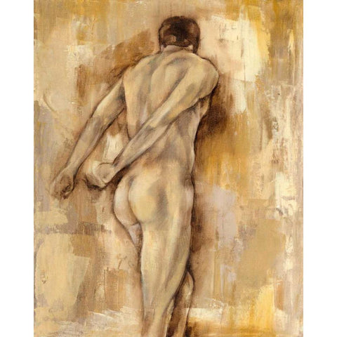 Nude Figure Study IV White Modern Wood Framed Art Print by Goldberger, Jennifer