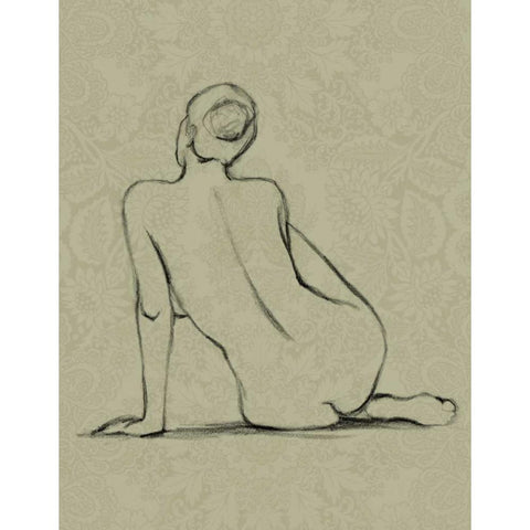 Sophisticated Nude II Gold Ornate Wood Framed Art Print with Double Matting by Harper, Ethan