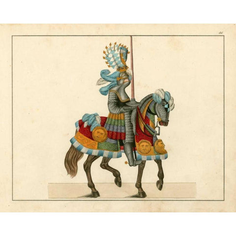 Knights in Armour I Black Modern Wood Framed Art Print by Kottenkamp