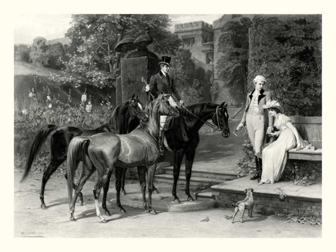 The Wedding Gift Black Ornate Wood Framed Art Print with Double Matting by Waller, S.E.