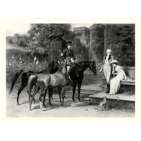 The Wedding Gift White Modern Wood Framed Art Print by Waller, S.E.