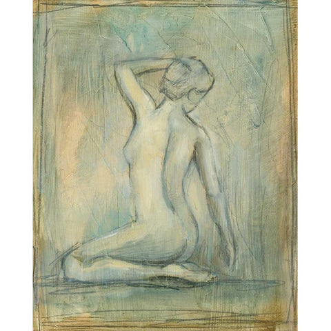 Contemporary Figure Study II White Modern Wood Framed Art Print by Harper, Ethan