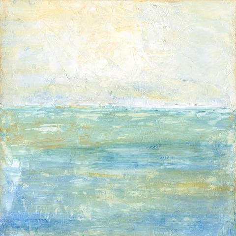 Tranquil Coast I White Modern Wood Framed Art Print with Double Matting by Holland, Julie