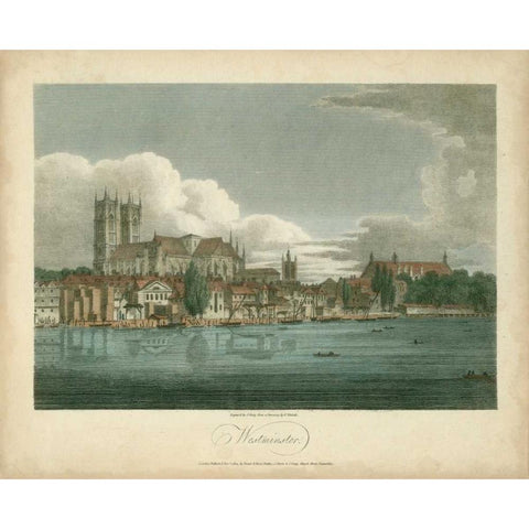 View of Westminster White Modern Wood Framed Art Print by Greig, J.