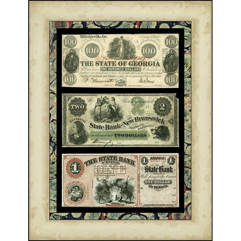 Money, Money, Money I White Modern Wood Framed Art Print by Unknown