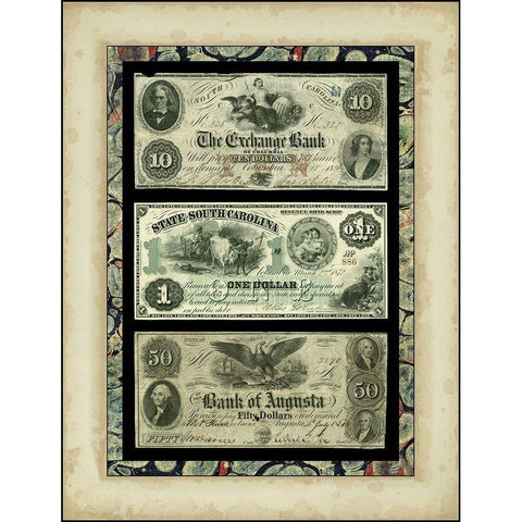 Money, Money, Money II Black Modern Wood Framed Art Print with Double Matting by Unknown