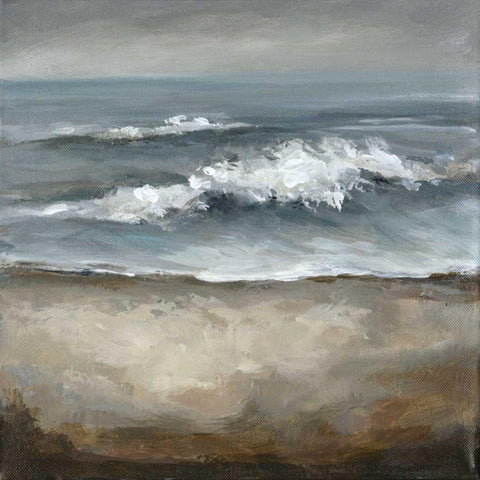 Tears from the Sea White Modern Wood Framed Art Print with Double Matting by Long, Christina