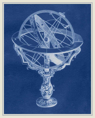 Armillary Sphere II Black Ornate Wood Framed Art Print with Double Matting by Vision Studio