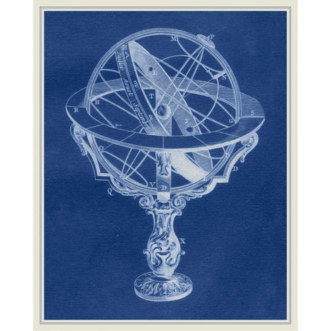 Armillary Sphere II Black Modern Wood Framed Art Print by Vision Studio