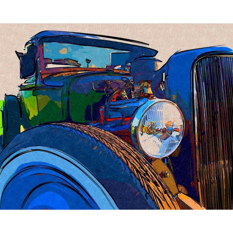 Classic Cruisin I Black Modern Wood Framed Art Print by Head, Danny