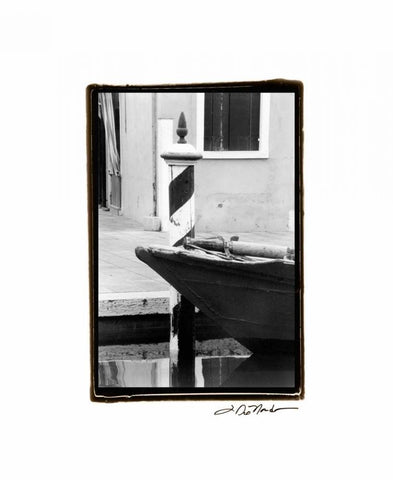 Waterways of Venice I White Modern Wood Framed Art Print with Double Matting by DeNardo, Laura