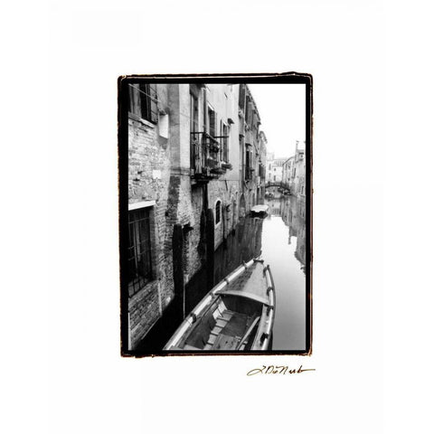 Waterways of Venice V Black Modern Wood Framed Art Print with Double Matting by DeNardo, Laura