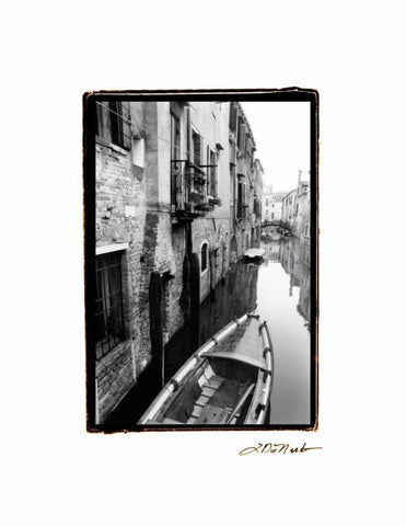Waterways of Venice V White Modern Wood Framed Art Print with Double Matting by DeNardo, Laura