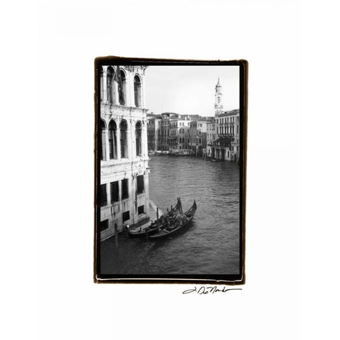 Waterways of Venice VI Black Modern Wood Framed Art Print with Double Matting by DeNardo, Laura
