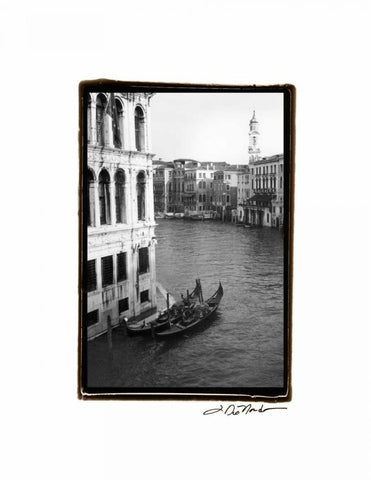 Waterways of Venice VI Black Ornate Wood Framed Art Print with Double Matting by DeNardo, Laura