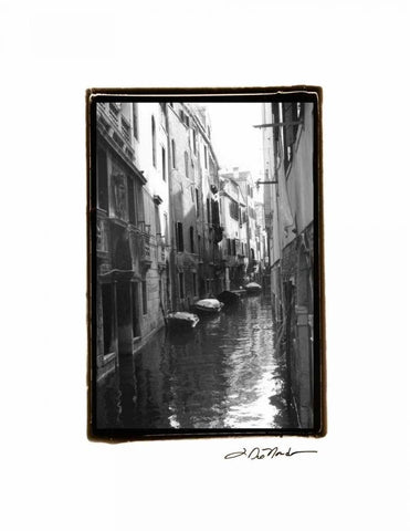 Waterways of Venice VII Black Ornate Wood Framed Art Print with Double Matting by DeNardo, Laura