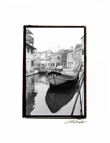 Waterways of Venice VIII White Modern Wood Framed Art Print with Double Matting by DeNardo, Laura