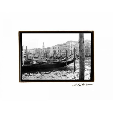 Waterways of Venice IX Black Modern Wood Framed Art Print with Double Matting by DeNardo, Laura