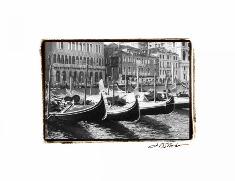 Waterways of Venice X Black Ornate Wood Framed Art Print with Double Matting by DeNardo, Laura