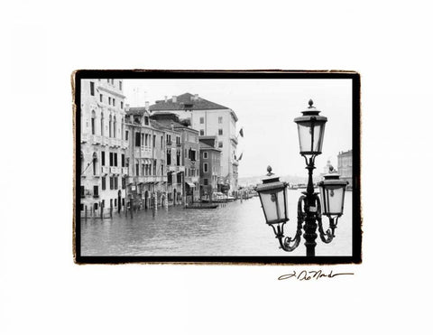 Waterways of Venice XI Black Ornate Wood Framed Art Print with Double Matting by DeNardo, Laura