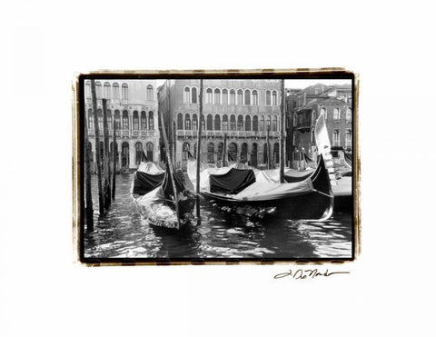 Waterways of Venice XIV Black Ornate Wood Framed Art Print with Double Matting by DeNardo, Laura