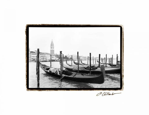 Waterways of Venice XV White Modern Wood Framed Art Print with Double Matting by DeNardo, Laura