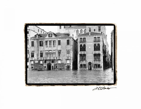 Waterways of Venice XVI Black Ornate Wood Framed Art Print with Double Matting by DeNardo, Laura