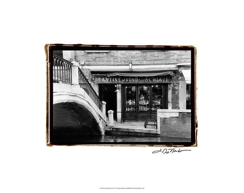 A Venetian Stroll I Black Ornate Wood Framed Art Print with Double Matting by DeNardo, Laura