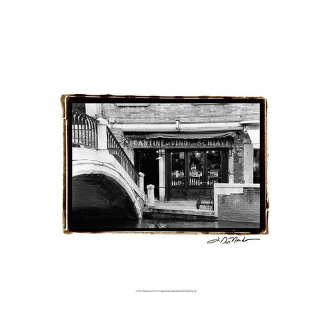 A Venetian Stroll I Black Modern Wood Framed Art Print with Double Matting by DeNardo, Laura