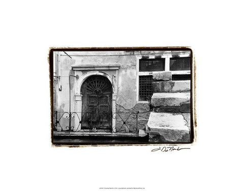 A Venetian Stroll II White Modern Wood Framed Art Print with Double Matting by DeNardo, Laura