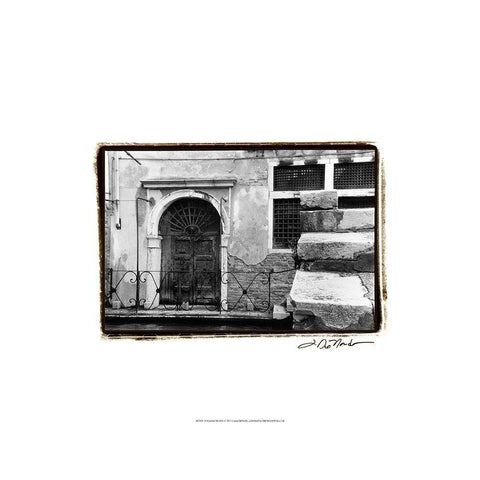 A Venetian Stroll II Black Modern Wood Framed Art Print by DeNardo, Laura