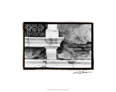 A Venetian Stroll III Black Ornate Wood Framed Art Print with Double Matting by DeNardo, Laura