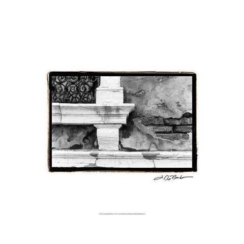 A Venetian Stroll III Black Modern Wood Framed Art Print with Double Matting by DeNardo, Laura