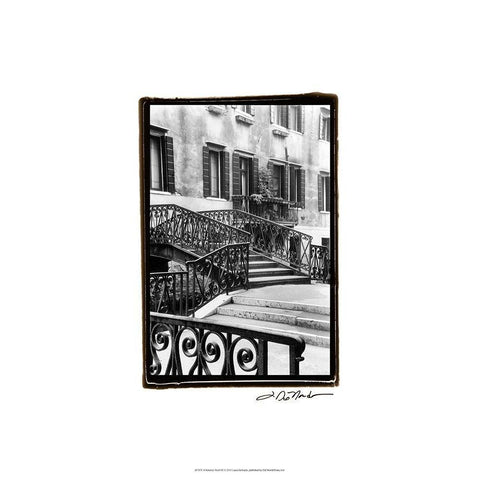 A Venetian Stroll IV Black Modern Wood Framed Art Print with Double Matting by DeNardo, Laura