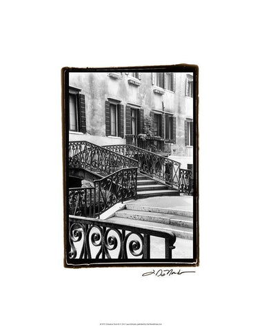 A Venetian Stroll IV White Modern Wood Framed Art Print with Double Matting by DeNardo, Laura