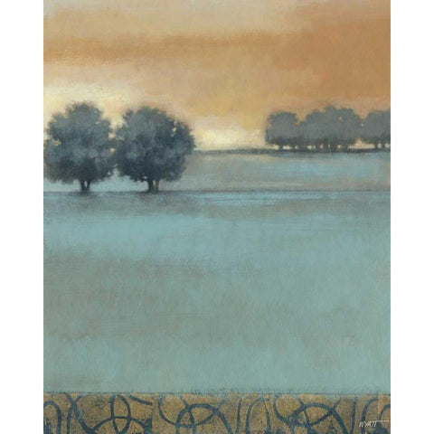 Tranquil Landscape I Gold Ornate Wood Framed Art Print with Double Matting by Wyatt Jr., Norman