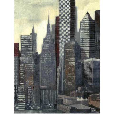 Urban Landscape I Gold Ornate Wood Framed Art Print with Double Matting by Wyatt Jr., Norman