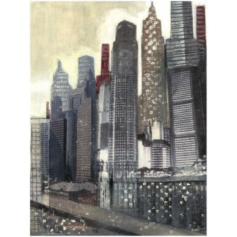 Urban Landscape II Black Modern Wood Framed Art Print by Wyatt Jr., Norman