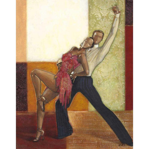 Dance I Gold Ornate Wood Framed Art Print with Double Matting by Wyatt Jr., Norman