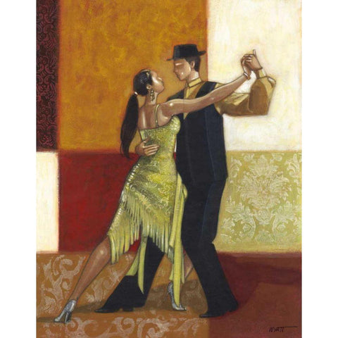 Dance II Black Modern Wood Framed Art Print with Double Matting by Wyatt Jr., Norman