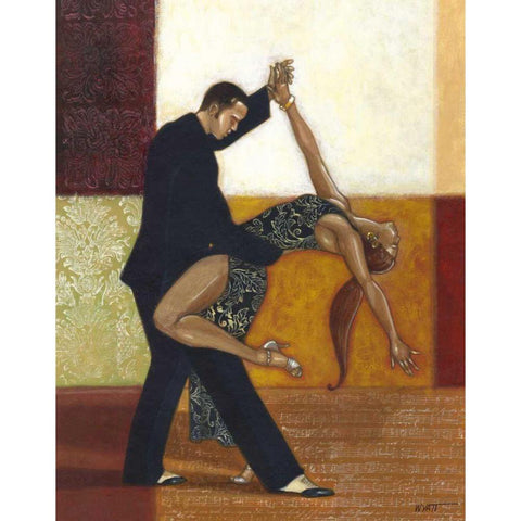 Dance III Black Modern Wood Framed Art Print by Wyatt Jr., Norman