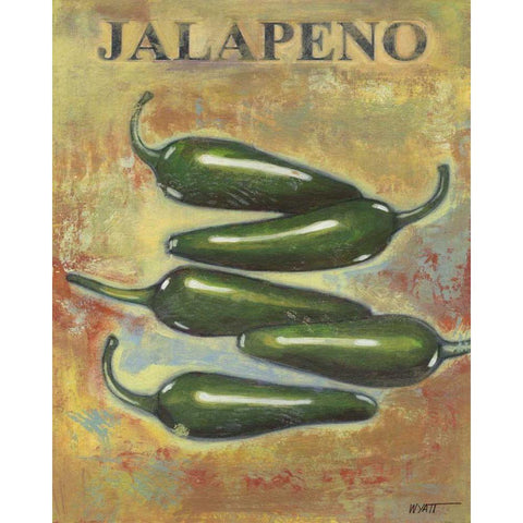 Jalapeno White Modern Wood Framed Art Print by Wyatt Jr., Norman