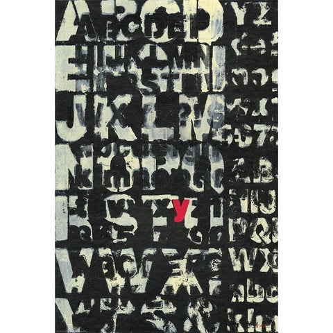 Why? Black Modern Wood Framed Art Print by Wyatt Jr., Norman